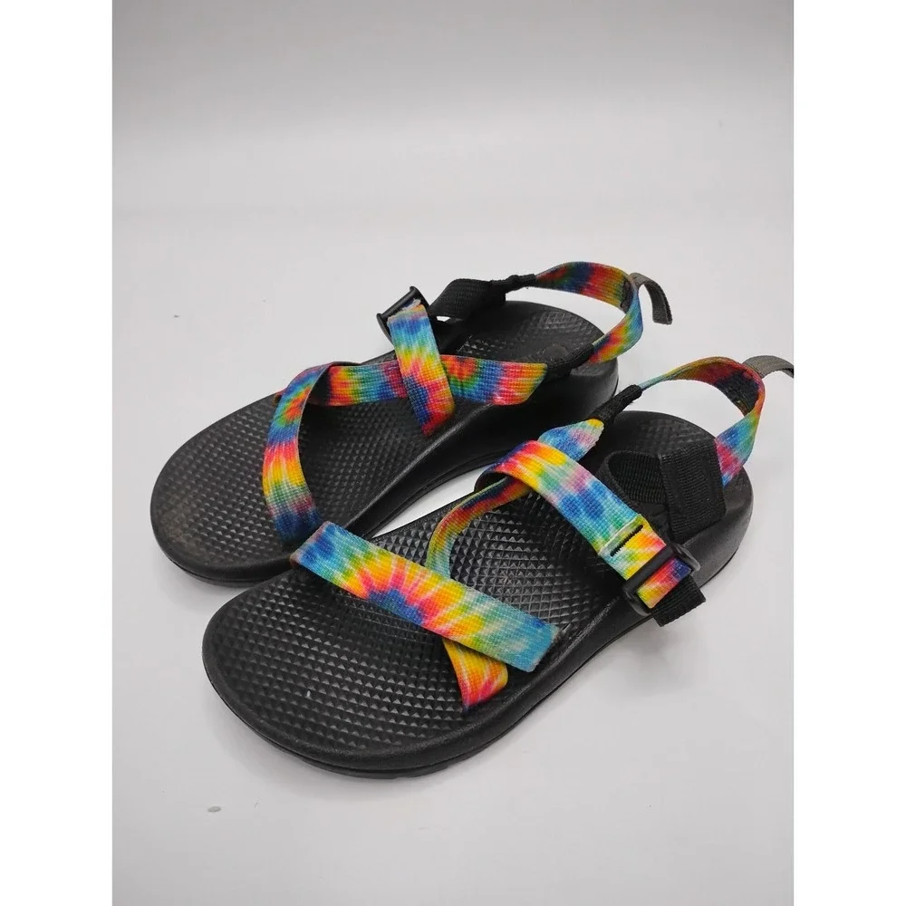 Chaco Z1 Ecotread Sandals Tie Dye Rainbow Multicolor Kids Youth Size 4